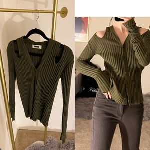 SOLD-Like new 100% wool sweater cardigan from Korea